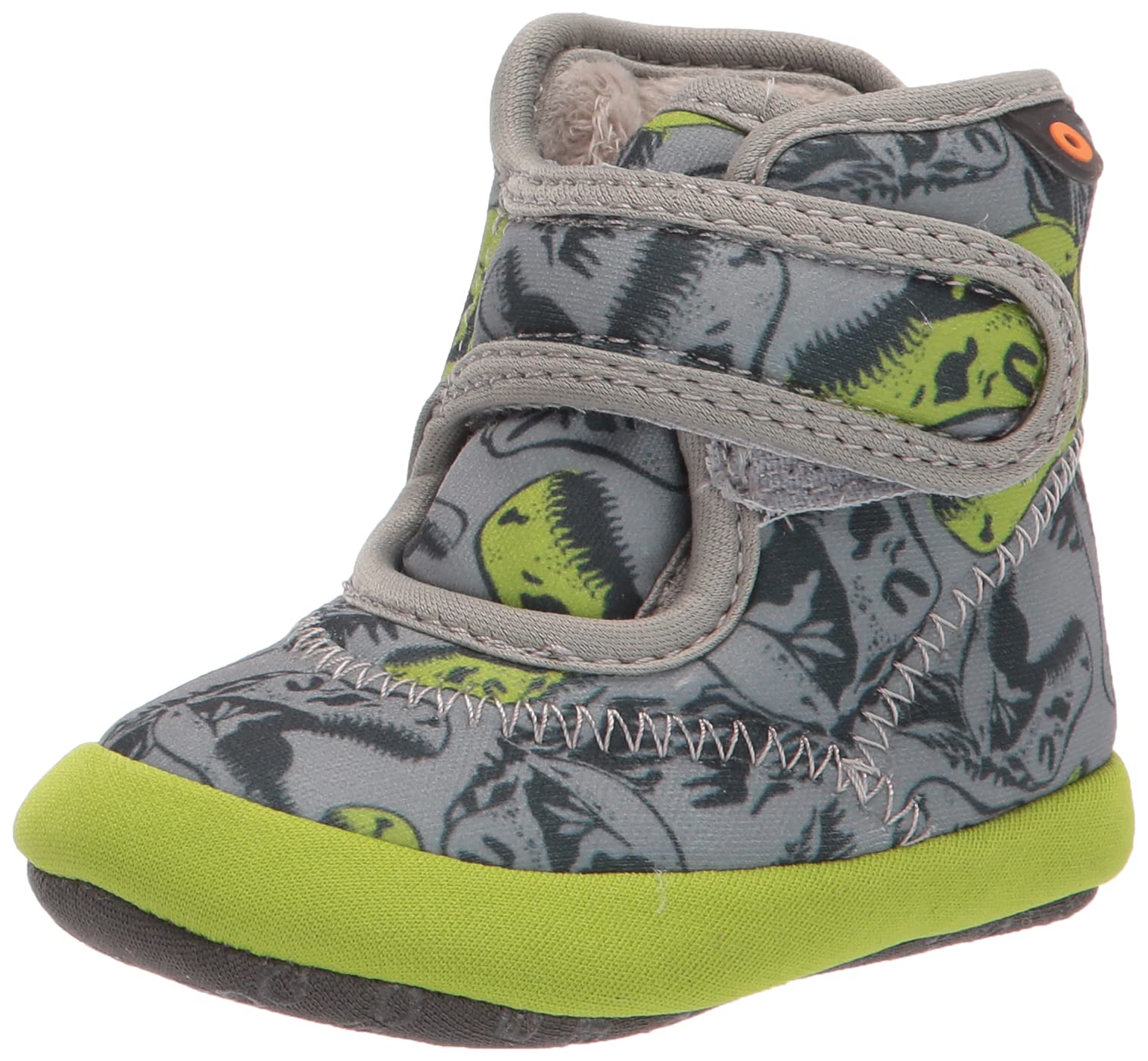 Bogs Baby Elliott II Sneaker, Cool Dinos Print-Gray, 8 US Unisex Infant
