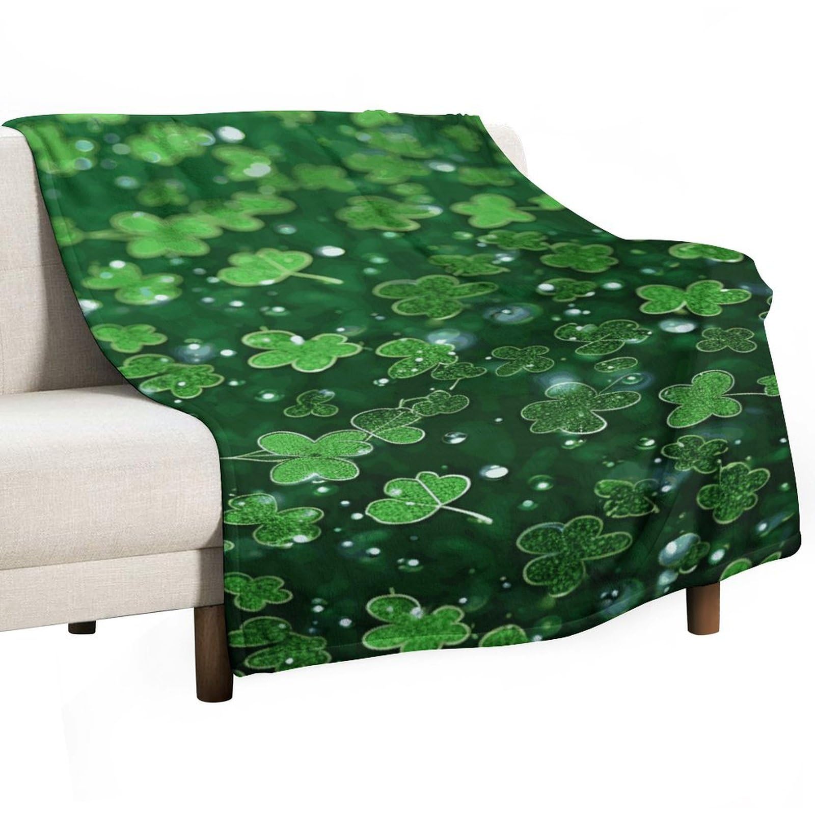Couverture Saint-Patrick flanelle légère et plaid moelleux pour lit et canapé