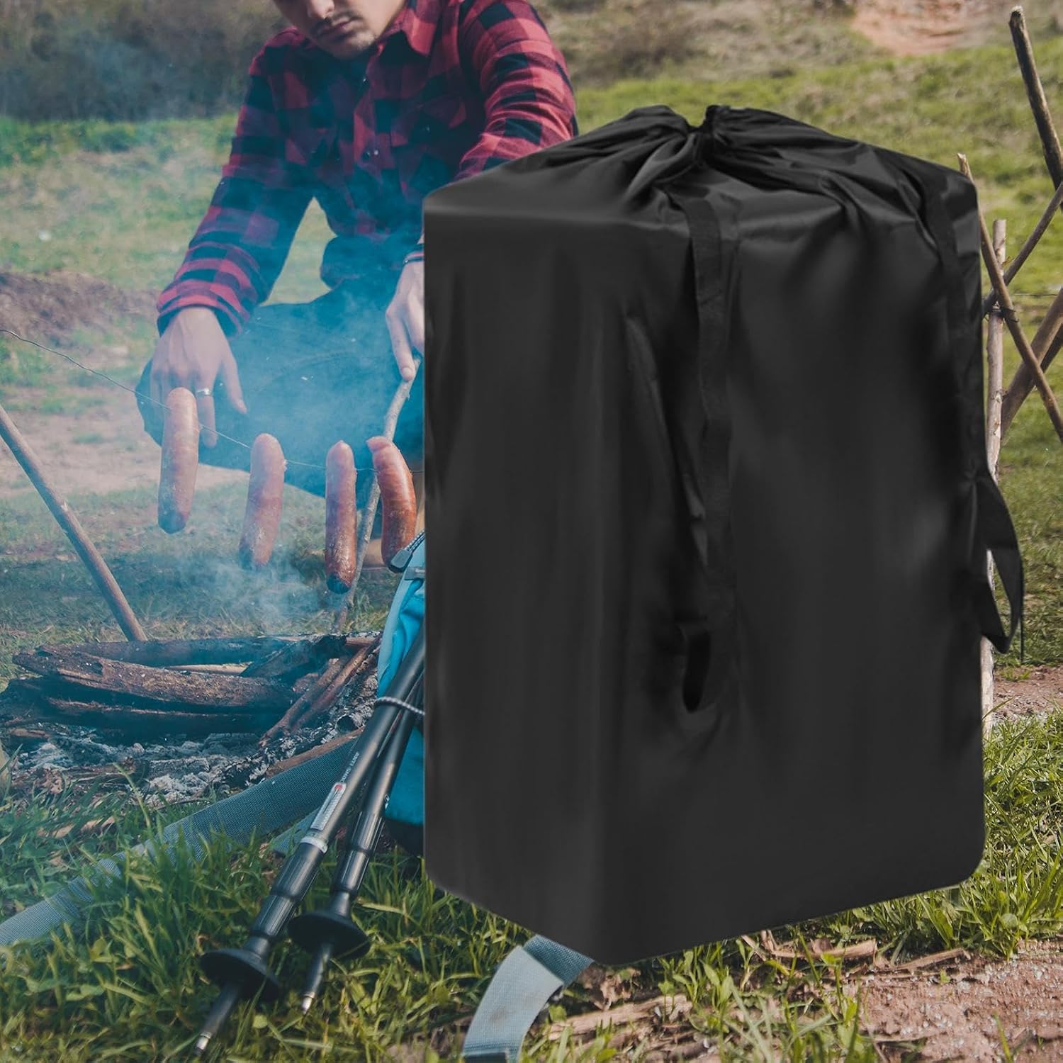 Seat Bag for Air Travel, Oxford Cloth Portable Sturdy Cart Cover for Airplane Carrier, Airport Travel Bag, M Size- Large