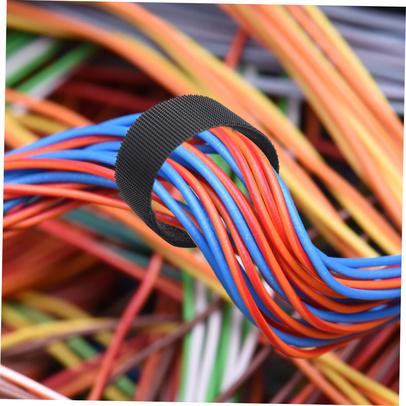 STOBOK 4 Rollen Kabel Klebriger Kordelstreifen-organizer Wire-wrap-management-riemen Riemen Aus Nylonschnur Draht-organizer-streifen Mischung Aus Nylon Und Polyester Black