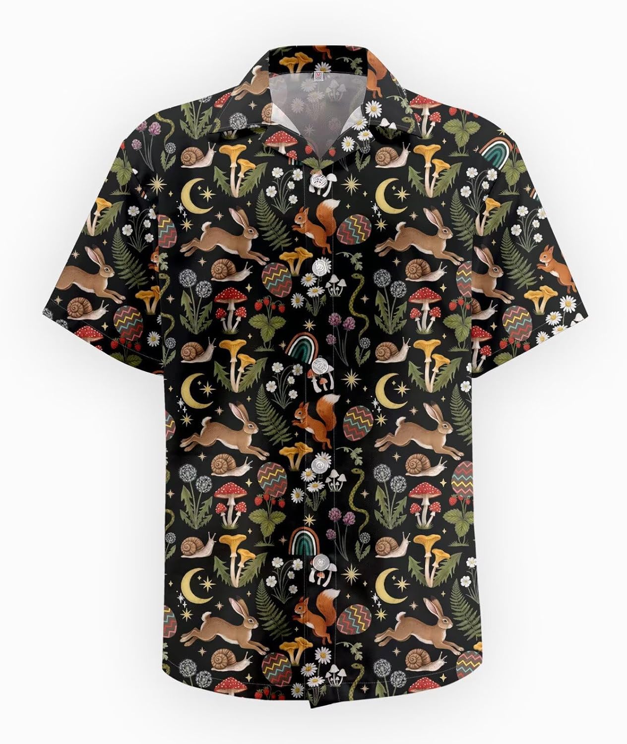 Mens Hawaiian Shirt Funny Holidays Vacation Party Button Down Short Sleeve Shirts - Image 2
