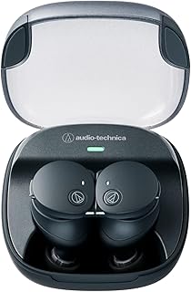 audio-technica ATH-CKS50TW2 BK 完全ワイヤレスイヤホン bluetooth マグネティックスイッチ機能 最大約65時間再生 IP55 防水防塵 マルチポイント対応 置き忘れアラート ヒアスルー 低遅延モード 急速充電 Qiワイヤレス充電対応 ブラック