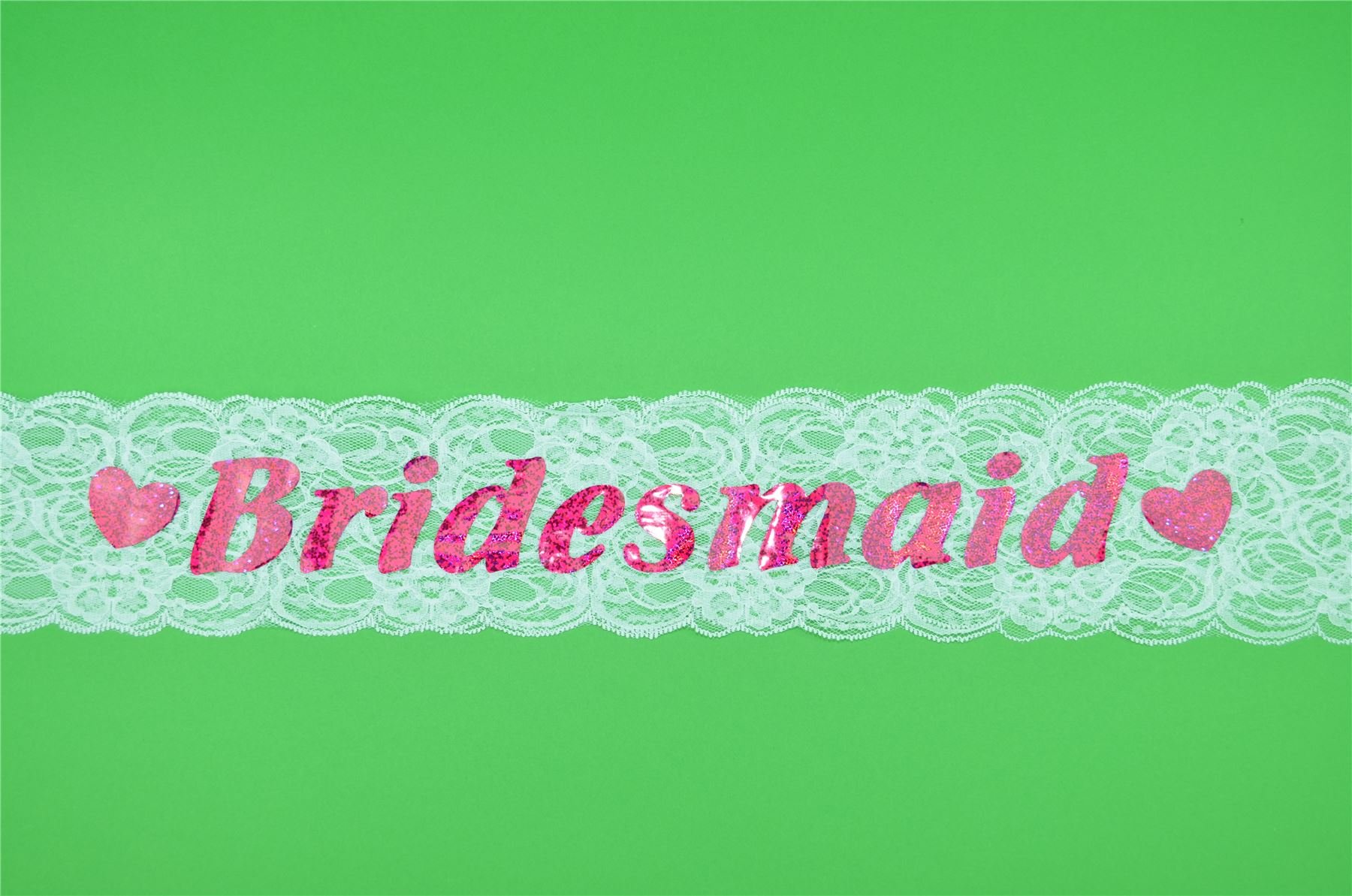 Shatchi White Bridesmaid Sash Lace Hen Party Night Out Bridal Shower Bachelorette Wedding Fancy Dress Accessory Decoration