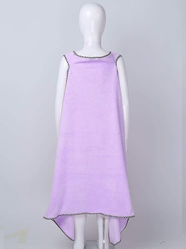 Miniatura 6 de Albornoz de algodón para niños y niñas, toalla de baño de spa, toalla de baño, paño de rizo, bowknot para bañarse, cubrir el cuerpo