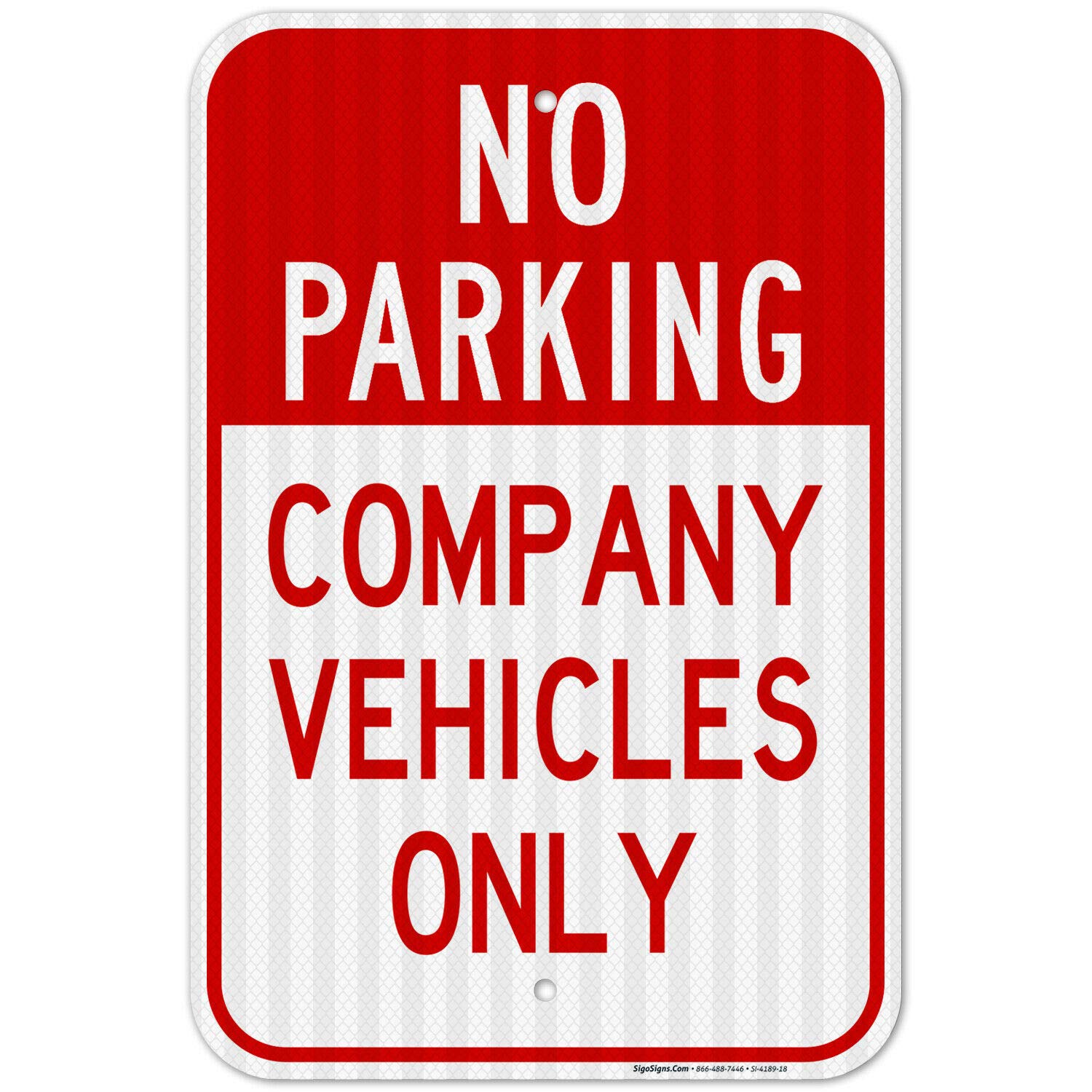 Bioprocess No Parking Company Vehicles Only Sign Funny Metal Sign 8X12 Inch