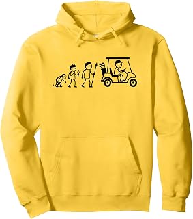 Golf game Golfplayer Evolution Stick-figure Golfer Golfing Pullover Hoodie