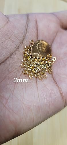 Miniatura 24 de 10 Stainless Steel Hair Beads for Loc Braids Twist and Natural Hair, Loc Beads, Dreadlock Hair Accessories, Loc Jewelry (5mm, Gold)