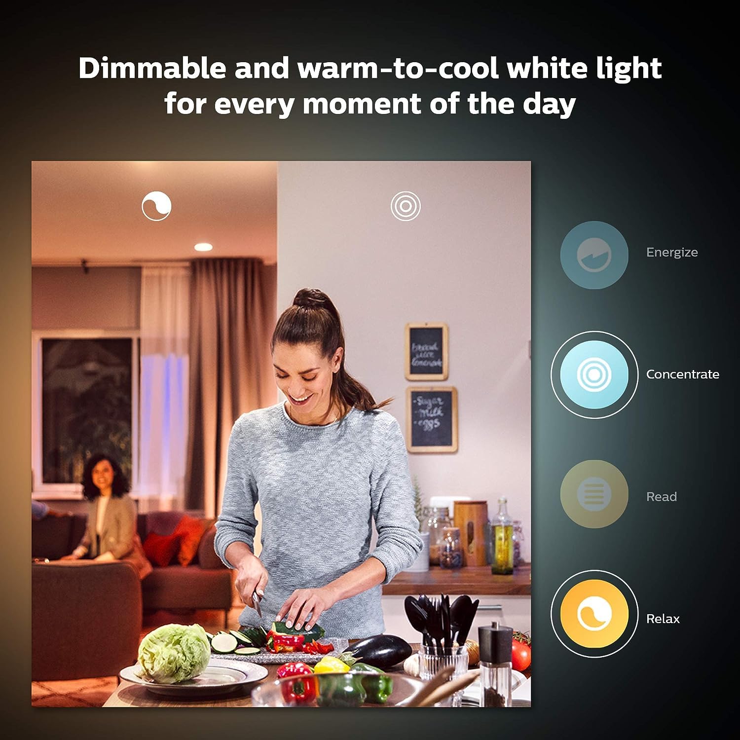 Philips Hue White Ambiance ampoule LED connectée B22, équivalent 60W, 800 lumen, compatible Bluetooth, pack de 2, fonctionne avec Alexa, Google Assistant et Apple Homekit