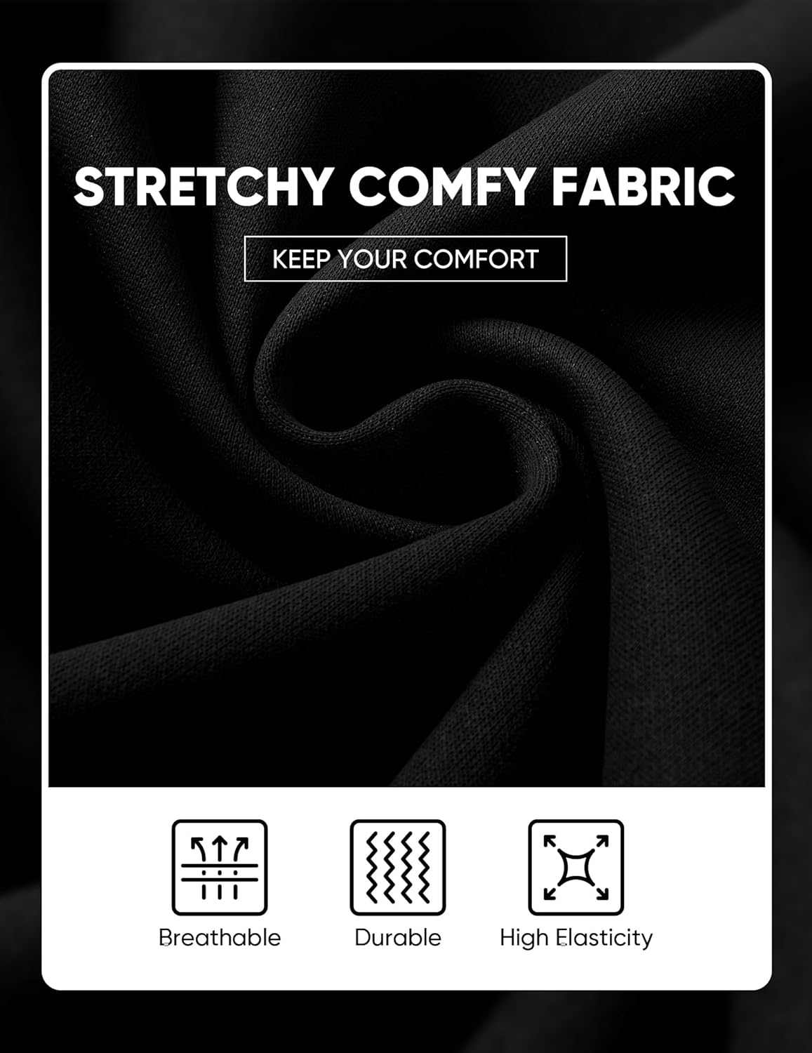 JMIERR Mens Baggy Pants Drawstring Stretch Loose Fit Wide Leg Streetwear Pants with Pockets - Image 7