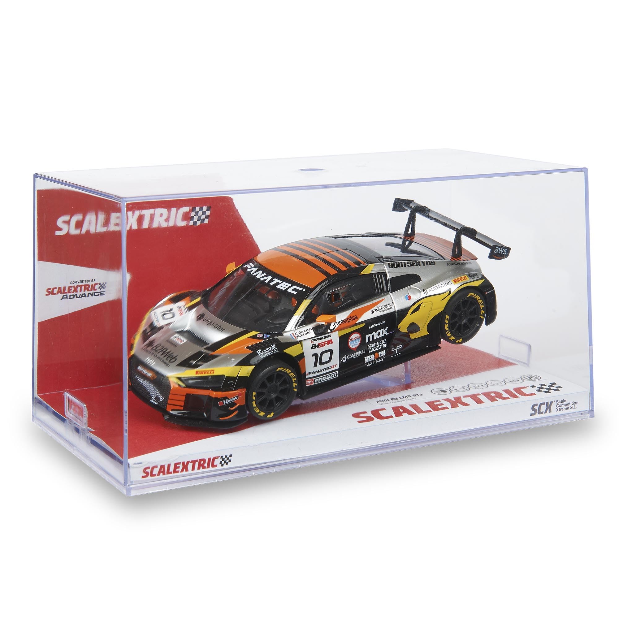 SCALEXTRIC Audi R8 LMS GT3 – Coche Slot A Escala 1:32, Acabado Realista, Ideal Para Circuitos De Carreras