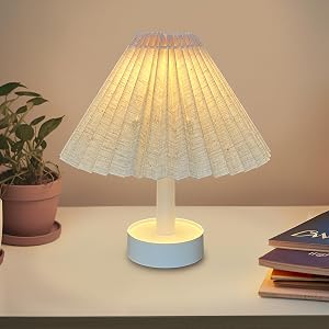 Table Lamp Foldable Desk lamp with Stepless Dimming 3 Color Modes USB-C Rechargeable Portable Bedside Desk Light for