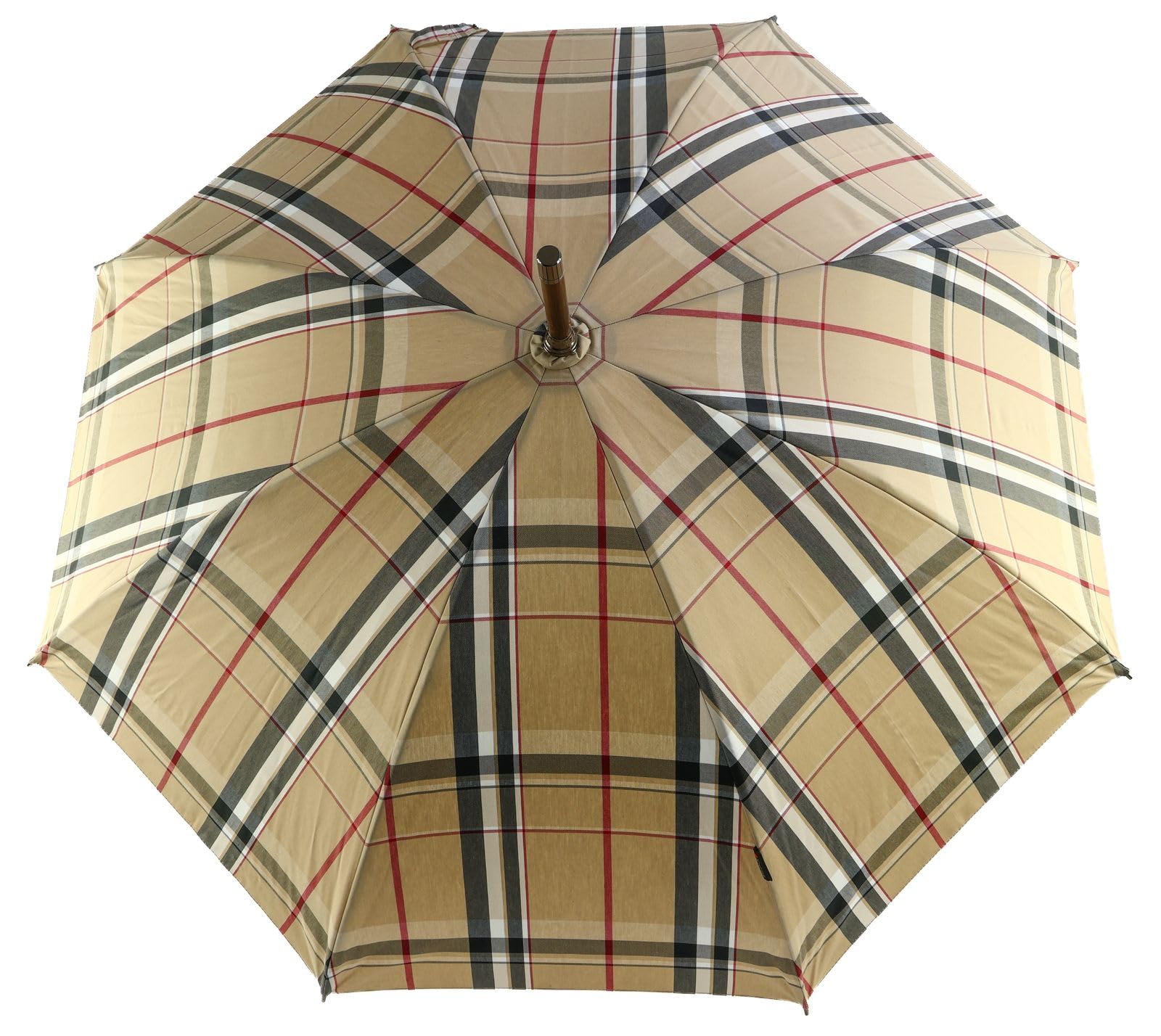 Knirps umbrella Chestnut Long Check Beige