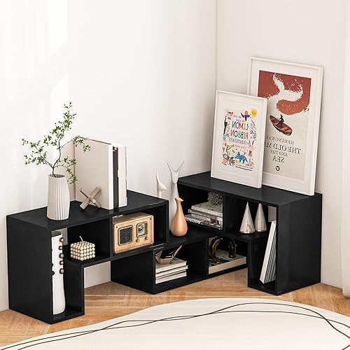 Miniatura 3 de POWERSTONE Soporte para consola de TV, centro de entretenimiento combinado de 3 piezas para TV de 50, 55, 60, 65 pulgadas, moderna estantería para