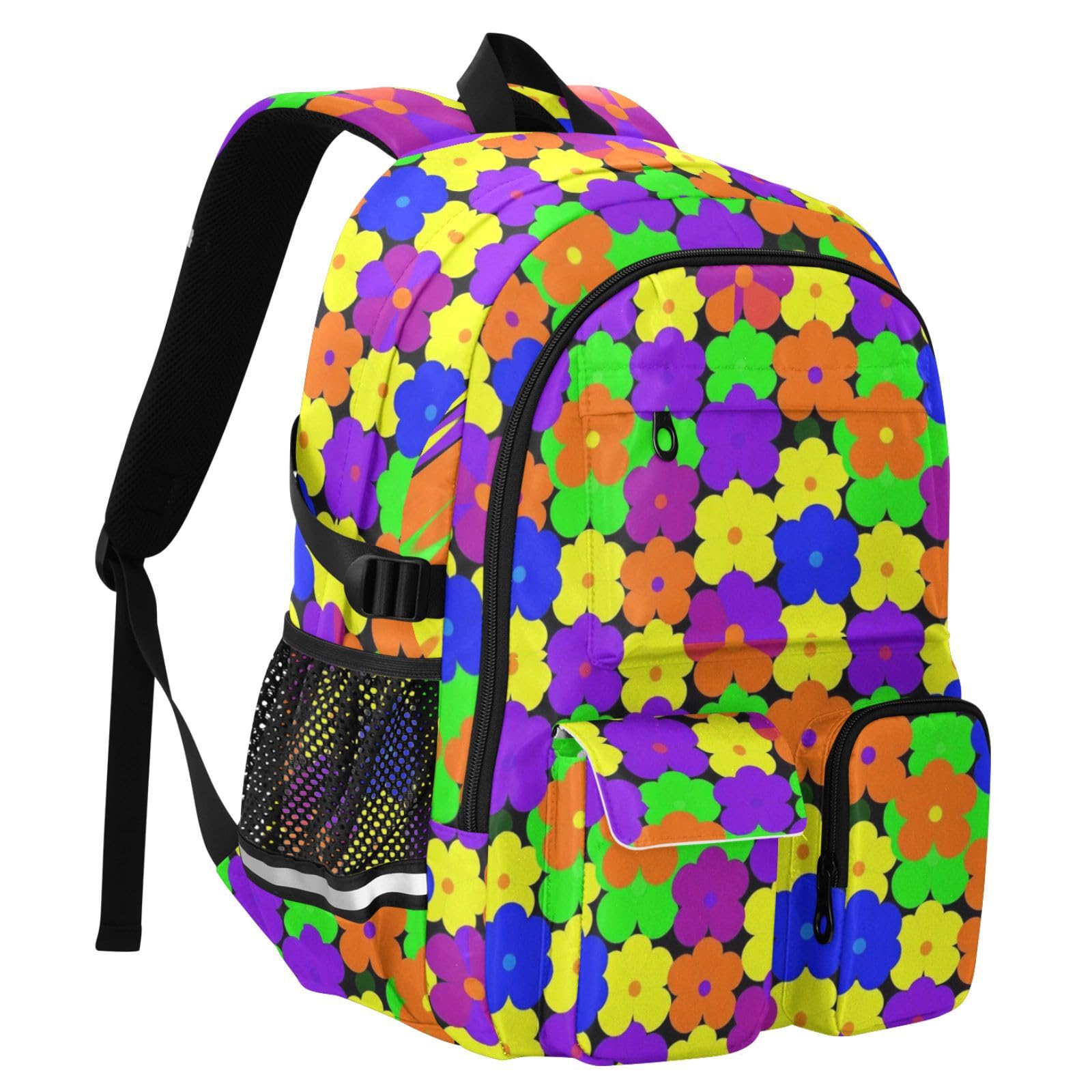 Plecaki na laptopa uroczy wzór kwiatowy Multicolo School College torba na książki
