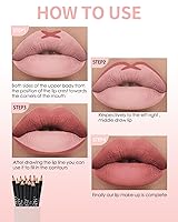 Vista 6 de Juego de lápices de labios mate, 12 colores, lápiz labial cremoso, resistente al agua, de larga duración, tinte de labios, suave, altamente