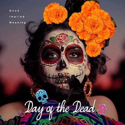 Miniatura 6 de Hommtina 40 flores de caléndula artificiales de seda, flores mexicanas para decoración de baby shower, boda, fiesta, decoración de Halloween,