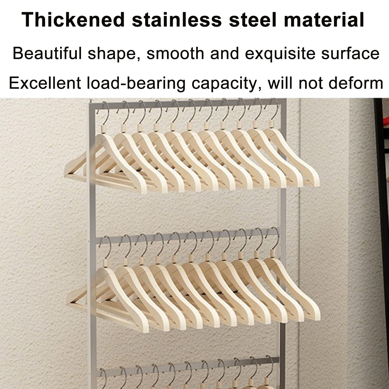 Soporte para perchas de ropa, estante de almacenamiento para perchas, apilador de perchas, soporte organizador de metal, soporte de almacenamiento para perchas comerciales al por menor