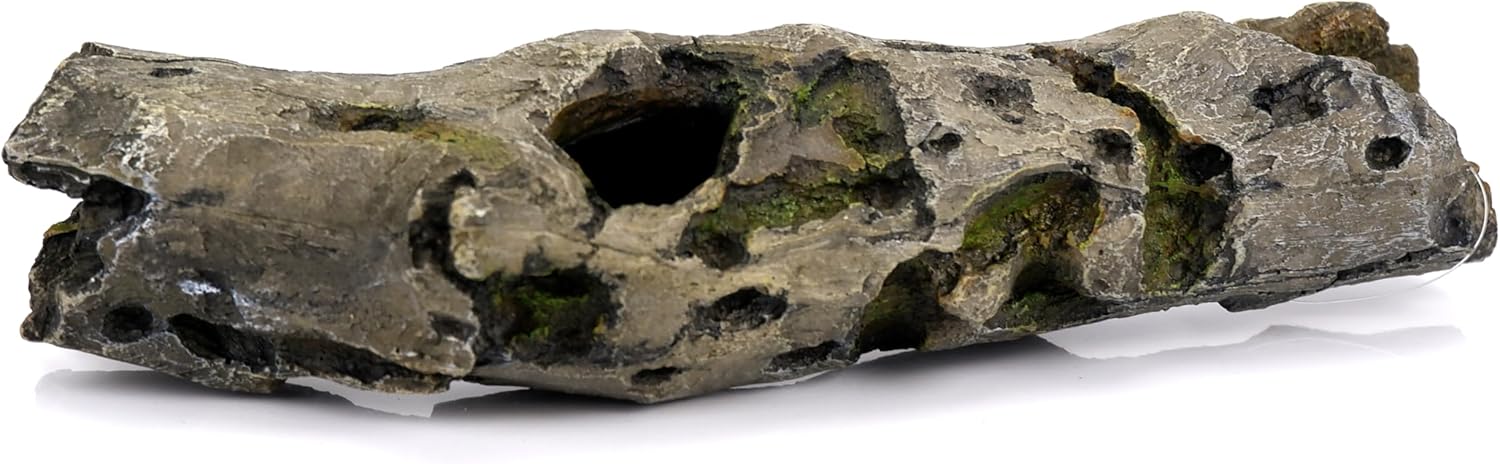 Classic Tunnel Branch Swim Through Aquarium Ornament – 300 × 70 × 105 mm | Hand-Painted Resin Tunnel Hide for Freshwater Fish Tanks