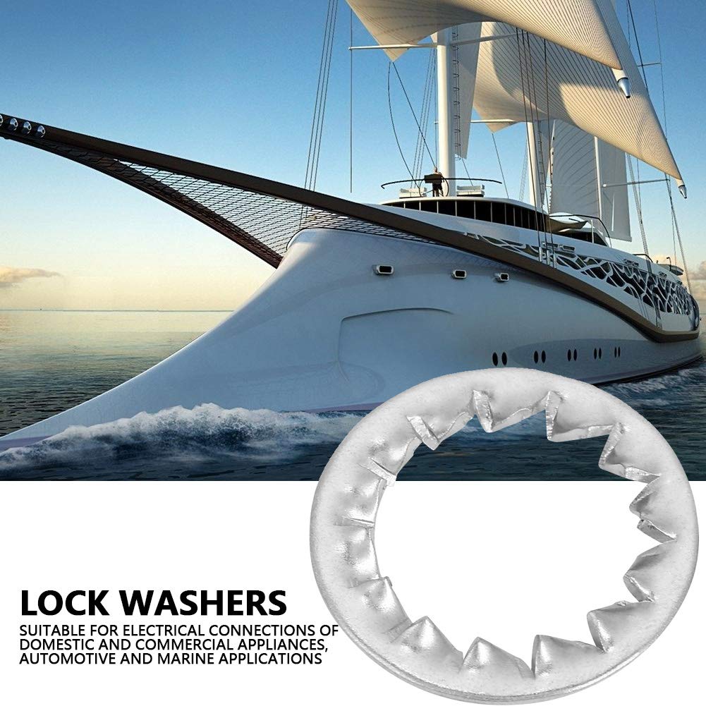 Stainless Steel Serrated Lock Washer External Toothed Washers Assortment Set M3 M4 M5 M6 M8 M10 M12 M16(M12/20Pcs) - Image 3