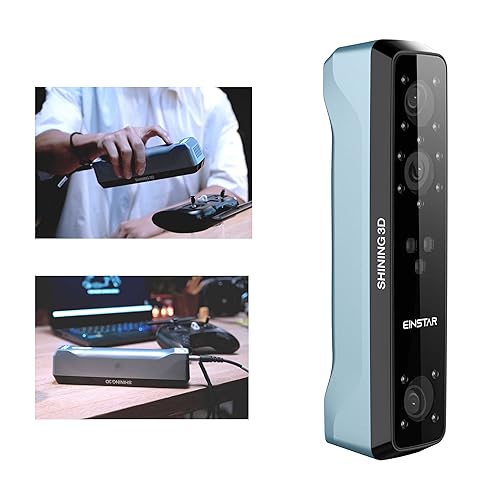 Miniatura 8 de Escáner de luz estructurada VCSEL infrarrojo de mano 3D Einstar con cámara de color RGB, resolución de 0.004 in, recopilación de datos de alta