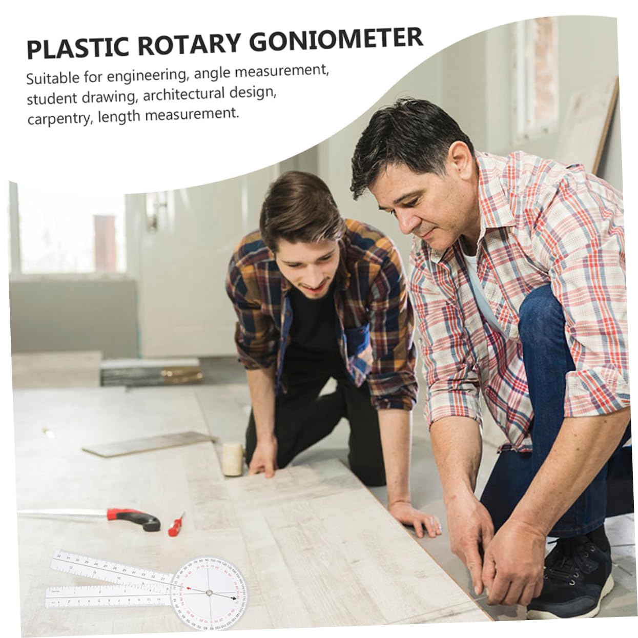 Goniomètre de Mesure 8 Pouces, Règle D'angle Rotative