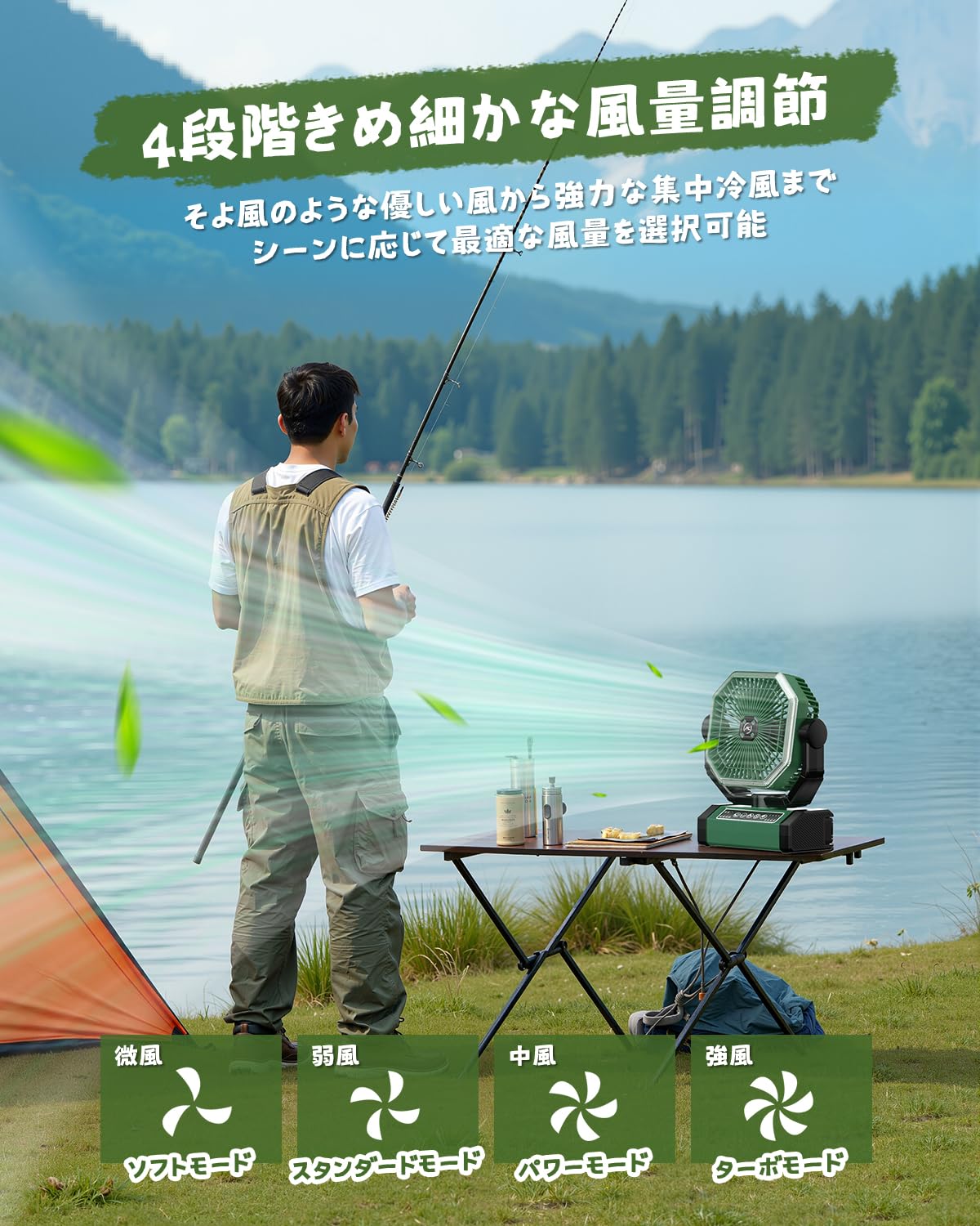 Amazon | Dilosso キャンプ 扇風機 24000mAh大容量 自動首振りリ 最大