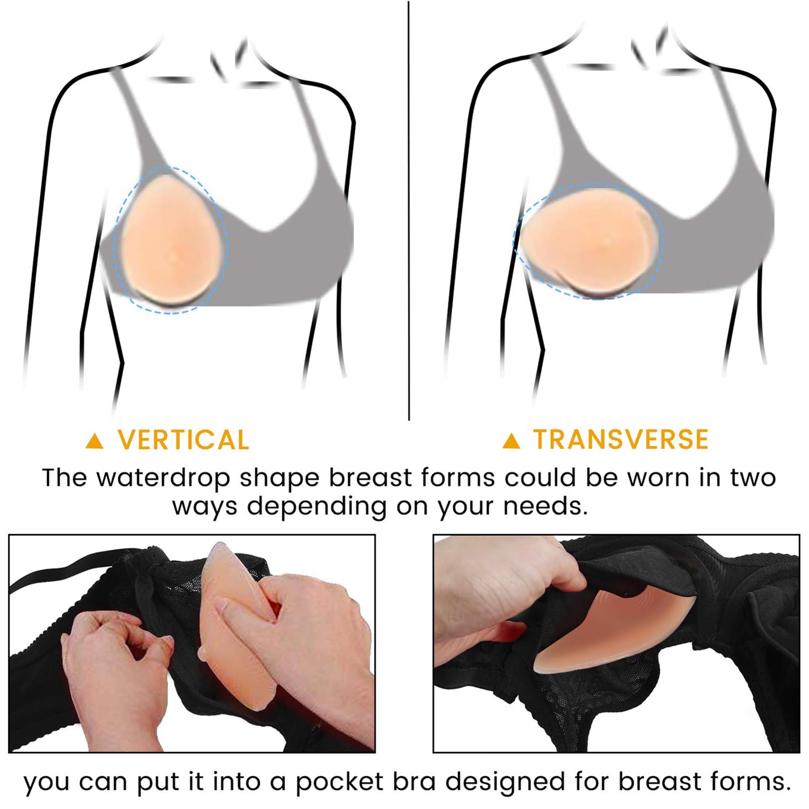 Protesi Mammarie In Silicone Autoadesive, For Mastectomia Realistiche E Cuscinetti Morbidi For L'ingrandimento Del Seno For Cosplay Transgender