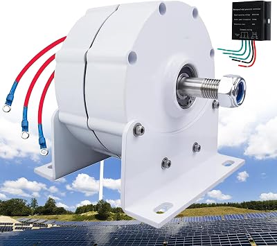Low Speed 12000W 12V 24V 48V Efficient Gearless Permanent Magnet Generator AC Alternators Use for Wind Turbine Water Turbine with Base,12V
