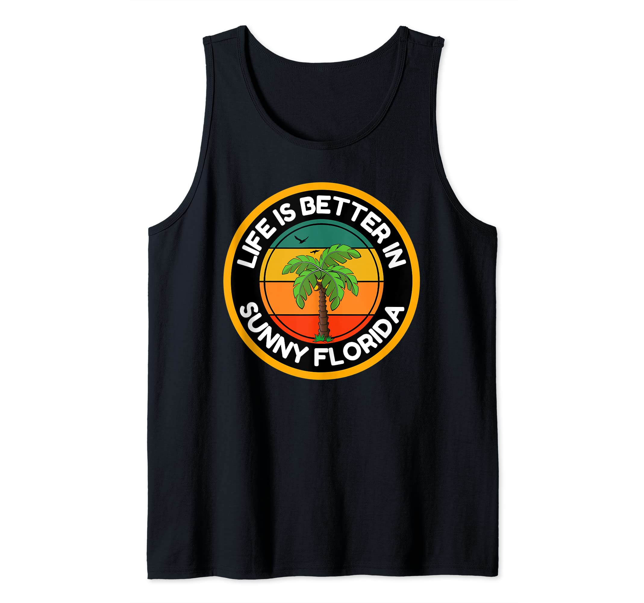Life Is Better In Sunny Florida Sunshine Palm Tree Tank Top