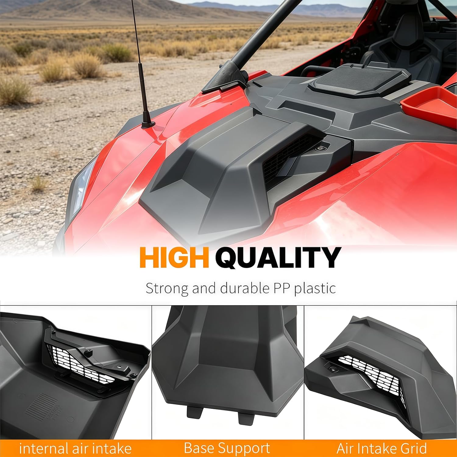 Front Turbo Hood Scoop for Polaris RZR PRO XP/PRO R/RZR Turbo R