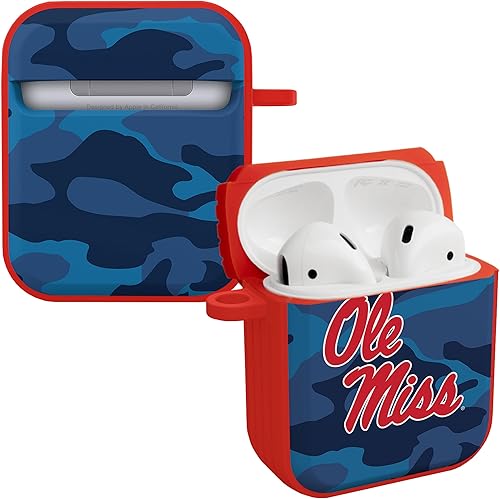 Miniatura 1 de AFFINITY BANDS Mississippi Ole Miss Rebels Camo HDX - Funda compatible con Apple AirPods Generaciones 1 y 2