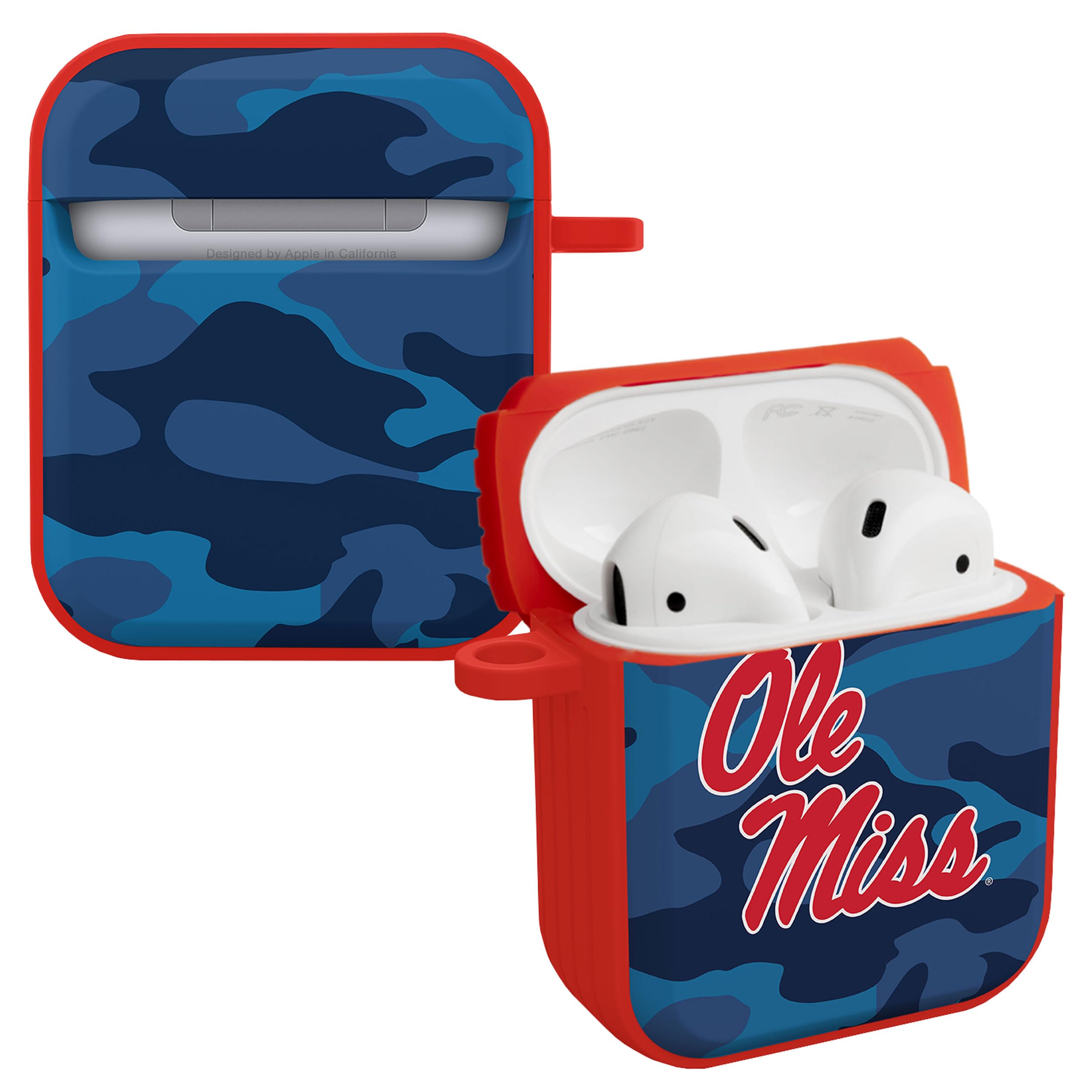AFFINITY BANDS Mississippi Ole Miss Rebels Camo HDX Case Cover Compatible with Apple AirPods Generations 1 & 2