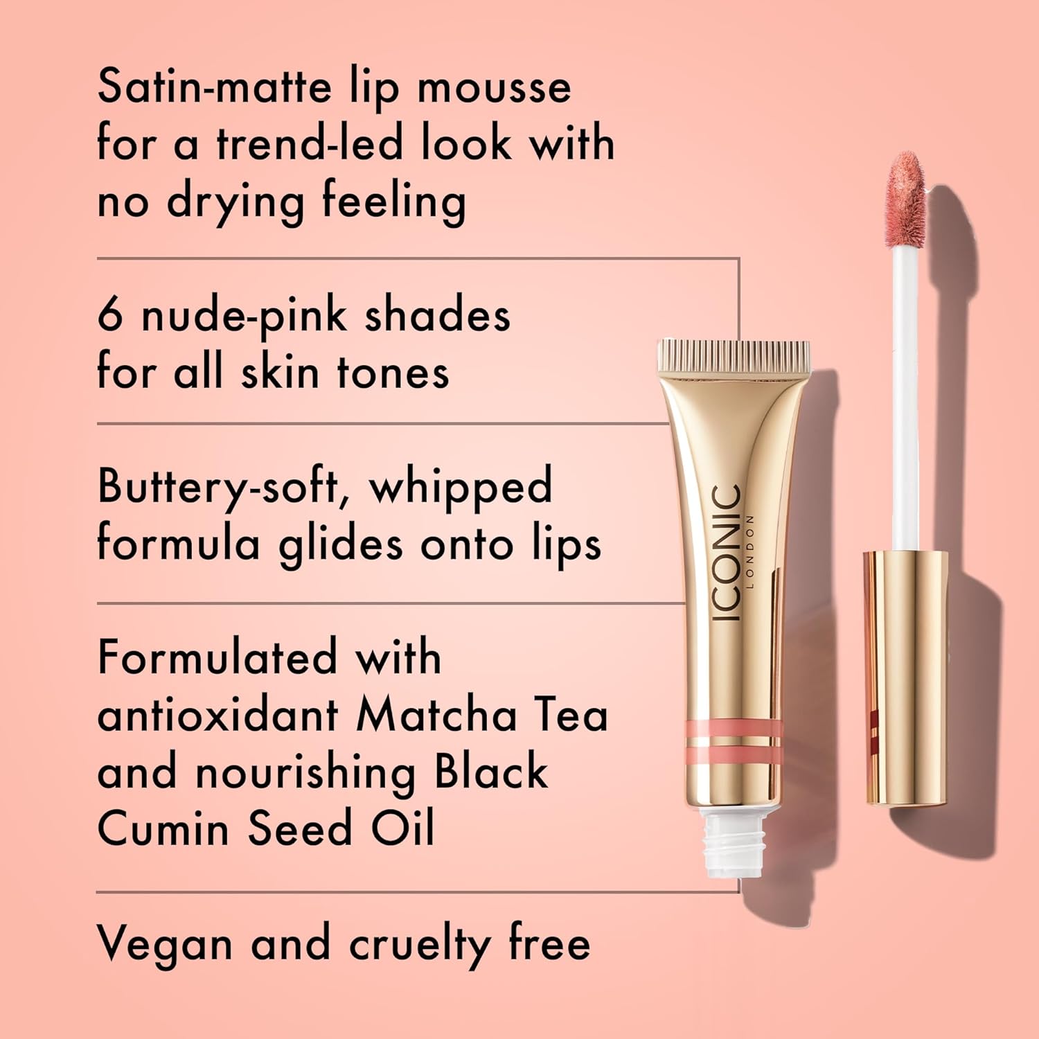 ICONIC LONDON Cloud Kiss Matte Lip Mousse | Matte Liquid Lip Colour, Cruelty-Free, Vegan Makeup - Image 2