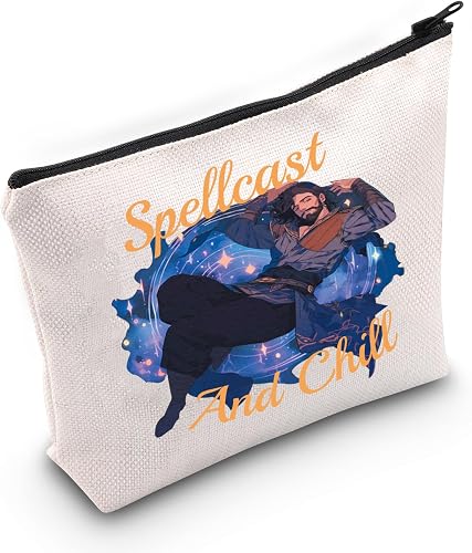 JXGZSO Spellcast And Chill Gale Inspired Cosmetic Bag Video Gamer Gift BG3 Wizar