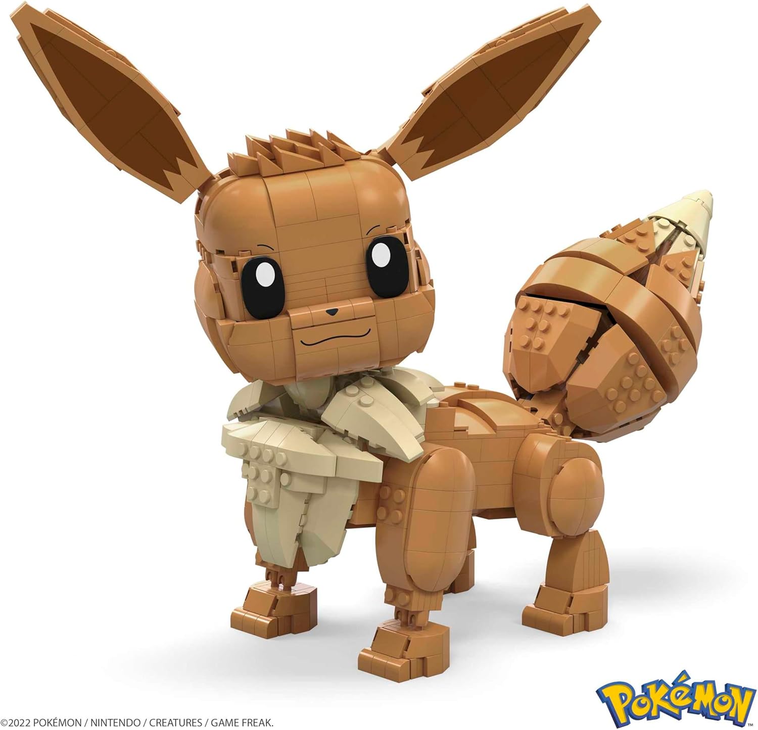 MEGA Pokémon Building Toys Set Jumbo Eevee with 824 Pieces, Articulated and Poseable, 11 Inches Tall, for Kids