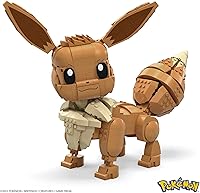 Vista 3 de MEGA - Juego de juguetes de construcción Pokémon Jumbo Eevee con 824 piezas, articulados y posables, 11 pulgadas de alto, para niños