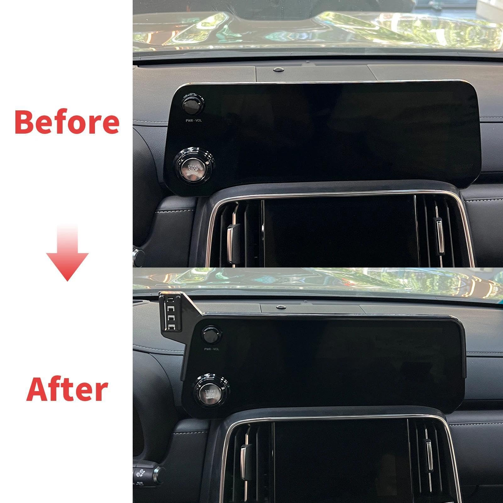 Uchwyt Samochodowy na Telefon dla Lexus LX600 2022-2025, uchwyt samochodowy na telefon komórkowy, stojak na nawigację GPS (podstawa i uchwyt 4)
