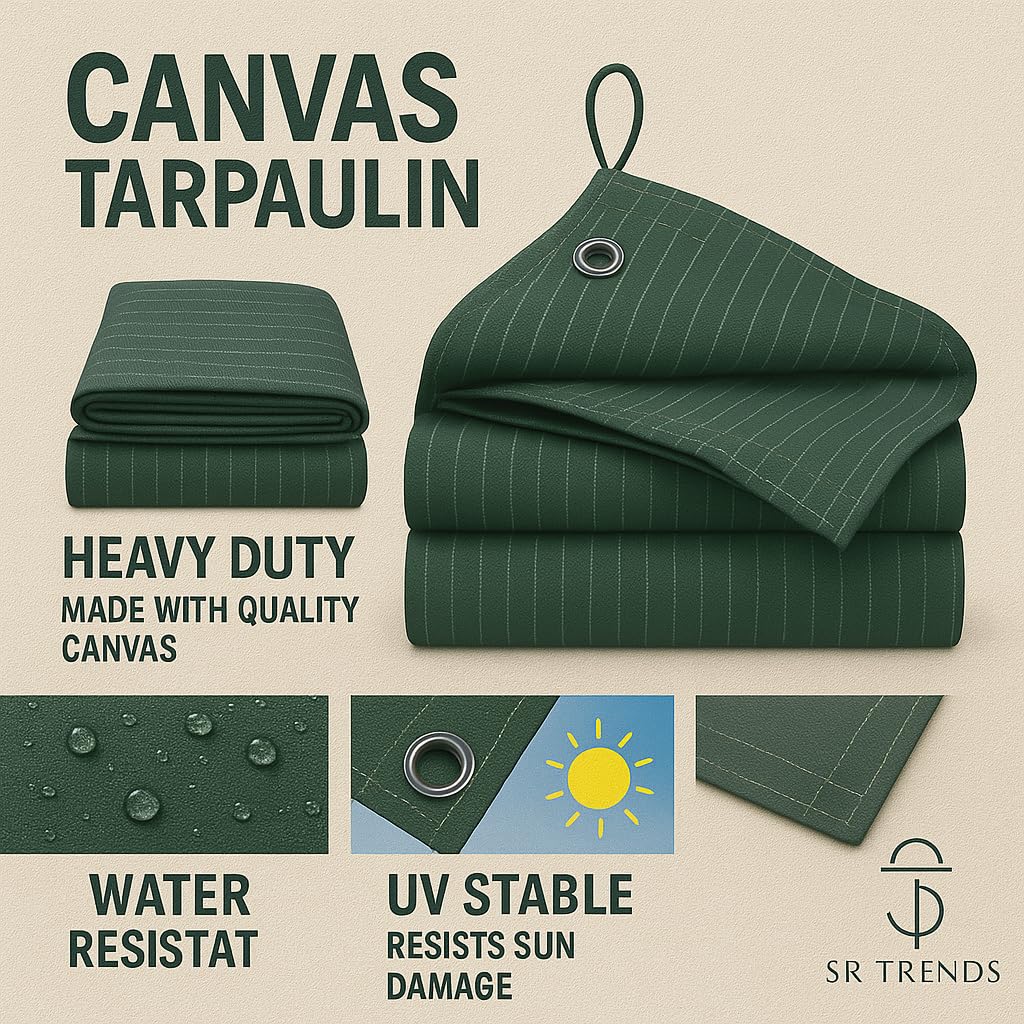 700 GSM Waterproof Tarpaulin | Durable, UV-Resistant Tarp for Outdoor, Construction & Camping (Green, 21 x 21 FT) — Amazon image 4