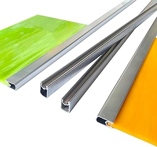 1/2" Zinc Came for Stained Glass, 36 Feet (3ft x 12 Strips), U Channel Zinc Came for Window Framing and Larger Panels of Stained Glass