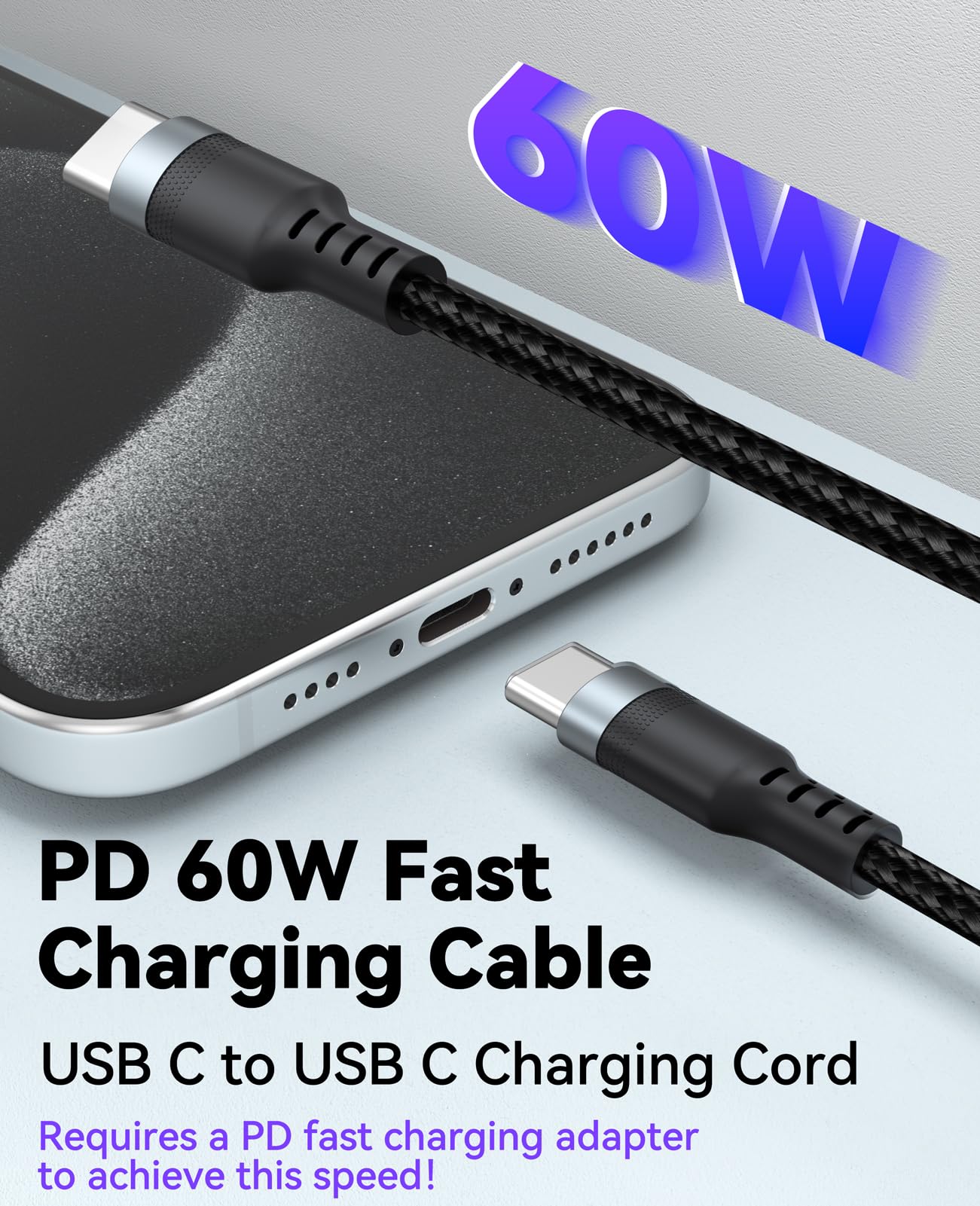 USB C Ladekabel CM65 (1, 3 Zoll)
