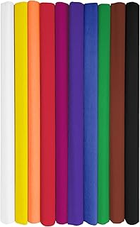 Interdruk - Crepe Paper Rolls for Kids, DIY and Decorations - Pack of 10 Reels (50cm x 200cm, 28g/m2) - 10 Colours Assorted, 00 Sortierte Farben