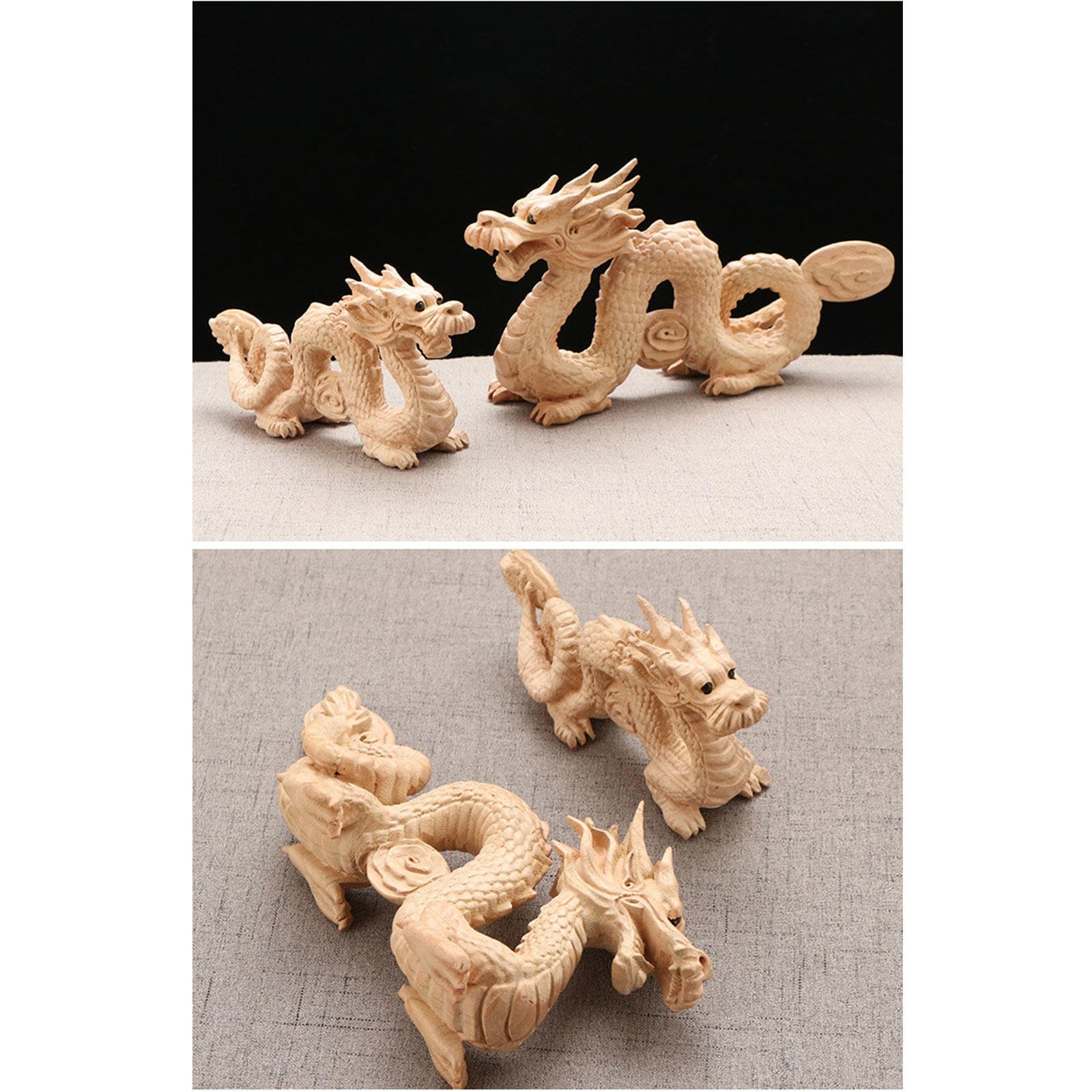 Figuren, Handgeschnitzte Drachenfiguren for die Dekoration von Zuhause oder Büro – Drachengeschenk, Glückssymbol, Skulptur(S)