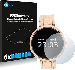 savvies 6-Pezzi Pellicola Protettiva Compatibile con Xlyne X-Watch Siona/XW Fit Protezione Schermo Trasparente