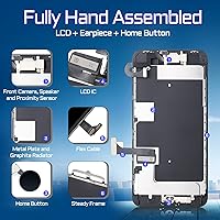 Vista 2 de Para iPhone 8 Plus Reemplazo de pantalla Botón de inicio Negro 5.5 "3D Touch LCD Digitalizador Pantalla Auricular Montaje Completo Cámara Frontal