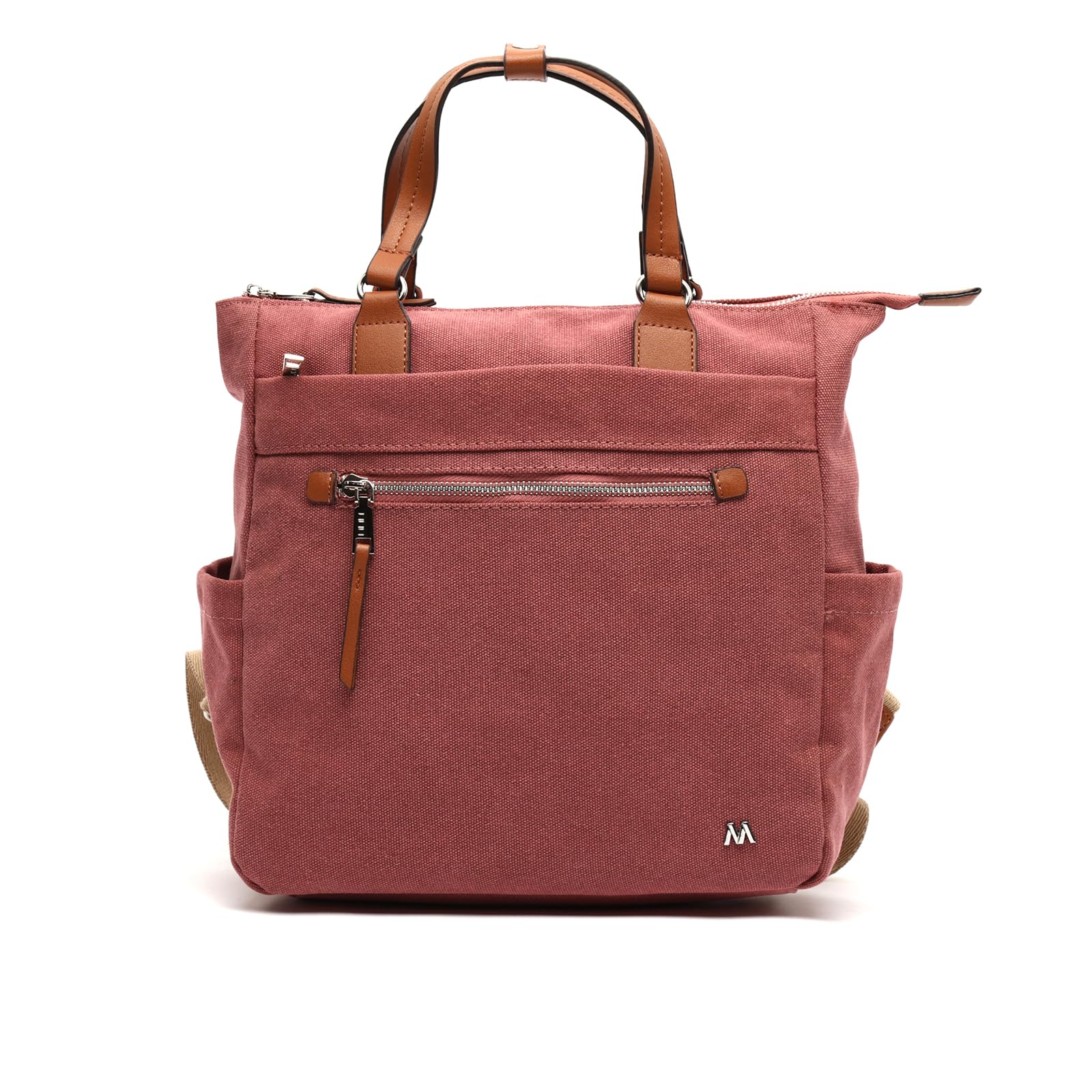 MISAKO Evolet mochila de tela con asa de mano Mujer - Evolet Rojo 30x28x13cm