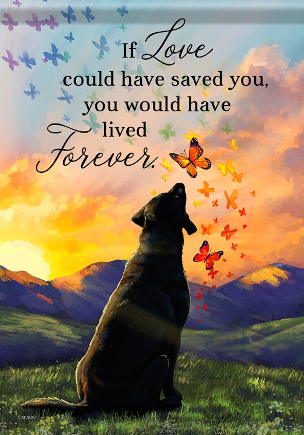 The Bridge Collection 18" 'Lived Forever' Dog Memorial