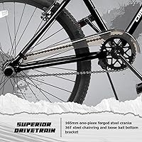 Vista 4 de 20 24 26 Inch BMX Race Bike Trident Bicycles Beginner-Level to Advanced Riders with 2 Pegs, Multiple Colors Negro