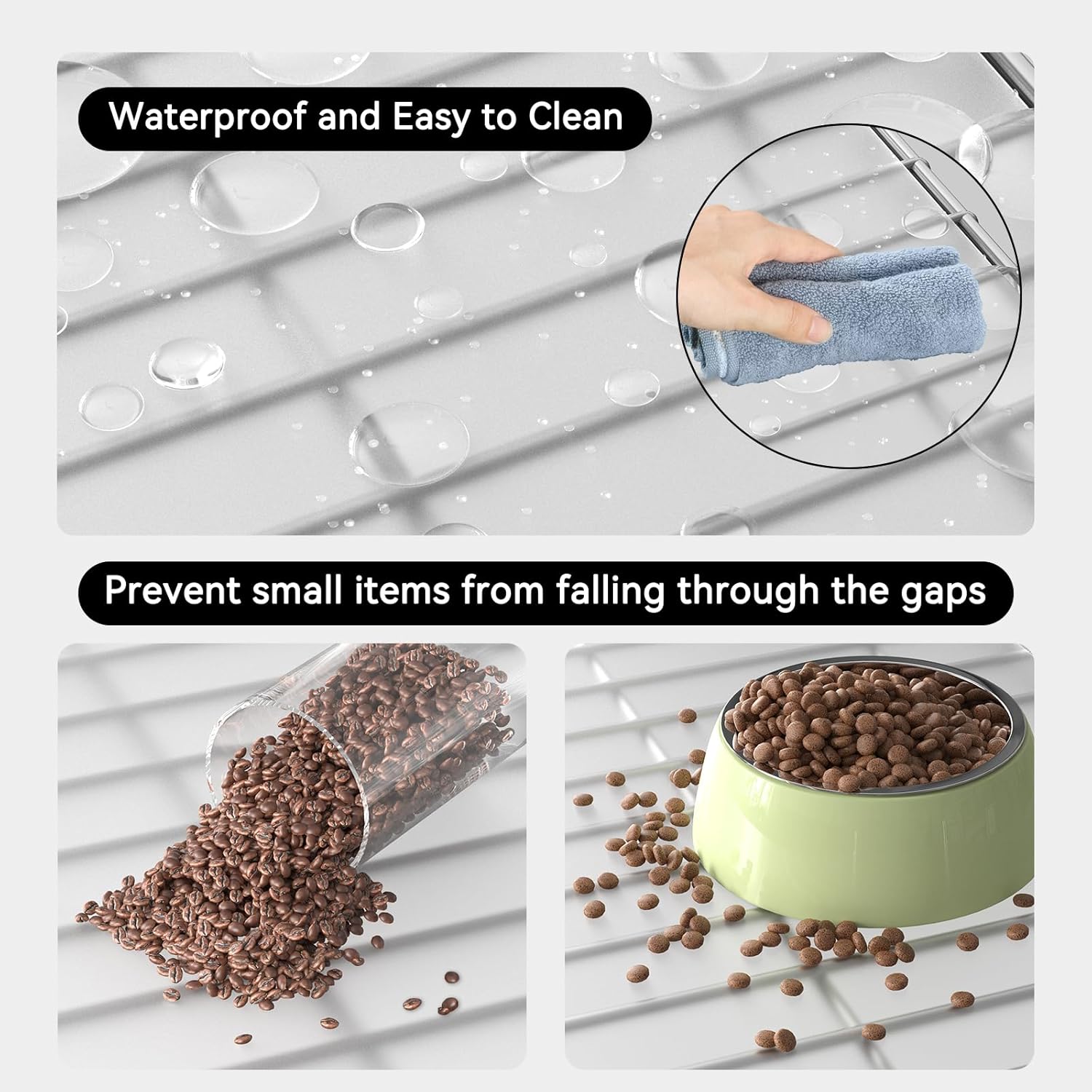 Wire Shelf Liner 18" x 48" Set of 5, 0.7mm Thick Non-Adhesive Plastic Shelf Mats for Wire Shelves, Waterproof Heavy Duty Wire Rack Liners, Transparent (Shipped Flat)