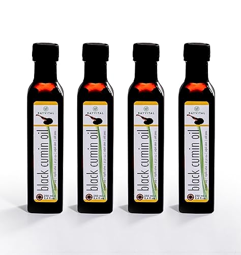 Bayvital Aceite de comino negro (aceite de semilla negra) 100% puro prensado en frío, 100% aceite de semilla de comino negro turco, Nigella sativa,