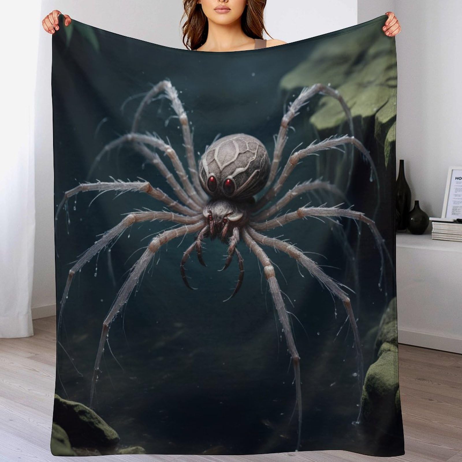 Couverture araignée plaid flanelle chaud jeté de canapé enfant 100x130cm